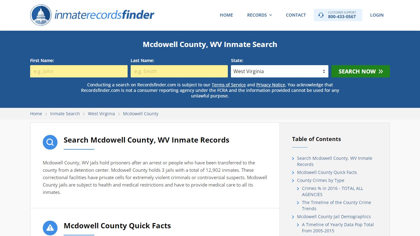 Mcdowell County, WV Inmate Lookup & Jail Records Online